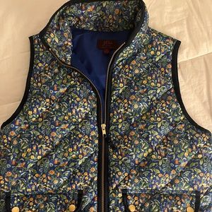 J. Crew Floral Down Vest made with Liberty Fabric